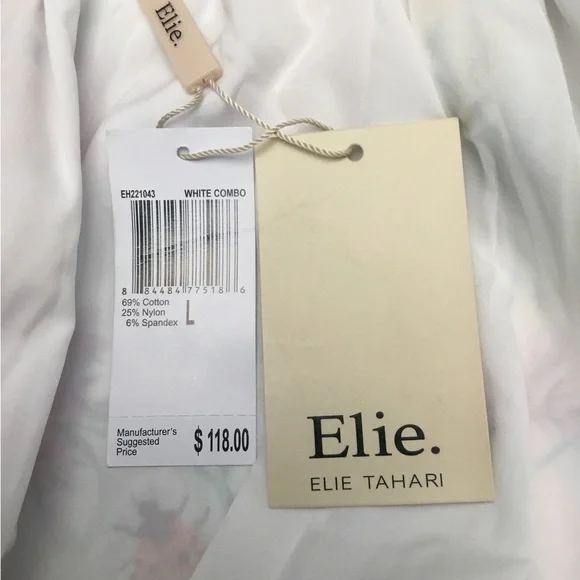 Elie Tahari White and Purple Floral Skirt - Picture 7 of 16